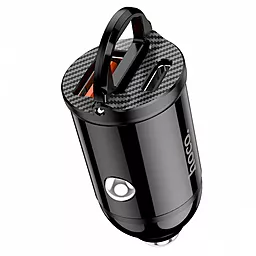 Автомобильное зарядное устройство Hoco NZ2 30w PD USB-C/USB-A ports car charger black