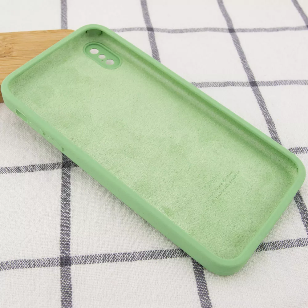 Чохол Silicone Case Full Camera Square для Apple iPhone XS Max  Mint - фото 2