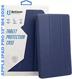Чехол для планшета BeCover Smart Case для Apple iPad Pro 13" M4 2024 Deep Blue (711644) - фото Чехол для планшета BeCover Smart Case для Apple iPad Pro 13" M4 2024 Deep Blue (711644)