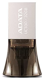 Флешка ADATA UC330 32GB USB 2.0 OTG (AUC330-32G-RBK) Metal - фото Флешка ADATA UC330 32GB USB 2.0 OTG (AUC330-32G-RBK) Metal
