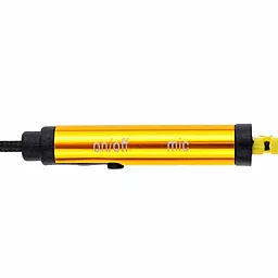 Наушники Metal Zipper Z-03 + mic zipper with light наушники вакуумные светящиеся Yellow - миниатюра 3