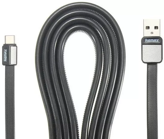 Кабель Remax RC-044a Platinum USB-A - Type-C 12w 2.4a 1м cable Black - фото 2