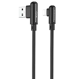 Кабель Borofone BX58 Lucky USB-A - Lightning 12w 2.4a 1м cable Black - фото Кабель Borofone BX58 Lucky USB-A - Lightning 12w 2.4a 1м cable Black