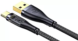 Кабель USB Usams Aluminum Alloy Transparent SJ572 66w 6a 1.2m USB Type-C cable black - миниатюра 4