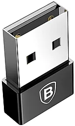 Адаптер-переходник Baseus Exquisite USB Male to Type-C Female Adapter Converter Black (CATJQ-A01) - миниатюра 3