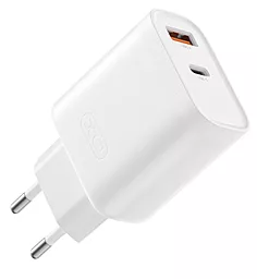 Сетевое зарядное устройство XO L116 30w PD USB-C/USB-A ports charger white - фото Сетевое зарядное устройство XO L116 30w PD USB-C/USB-A ports charger white