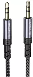Аудіо кабель Borofone BL24 AUX mini Jack 3.5 мм М/М cable 1 м gray