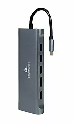 Мультипортовый USB Type-C хаб (концентратор) Cablexpert 8-in-1 4xUSB 3.0 1xUSB Type-C 1xHDMI 1xSD/TF 1xAUX 3.5мм 1xVGA 1xDisplayPort 1xRJ45 (A-CM-COMBO8-01) - миниатюра 3