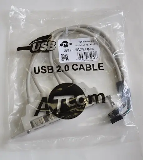Шлейф (Кабель) Atcom 10pin - 4xUSB White (15258) - фото 3