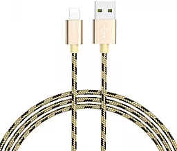 USB Кабель Borofone BX24 Ring Current 12W 2.4A Lightning Cable Gold