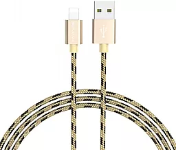 Кабель Borofone BX24 Ring Current USB-A - Lightning 12w 2.4a 1м cable Gold - фото Кабель Borofone BX24 Ring Current USB-A - Lightning 12w 2.4a 1м cable Gold