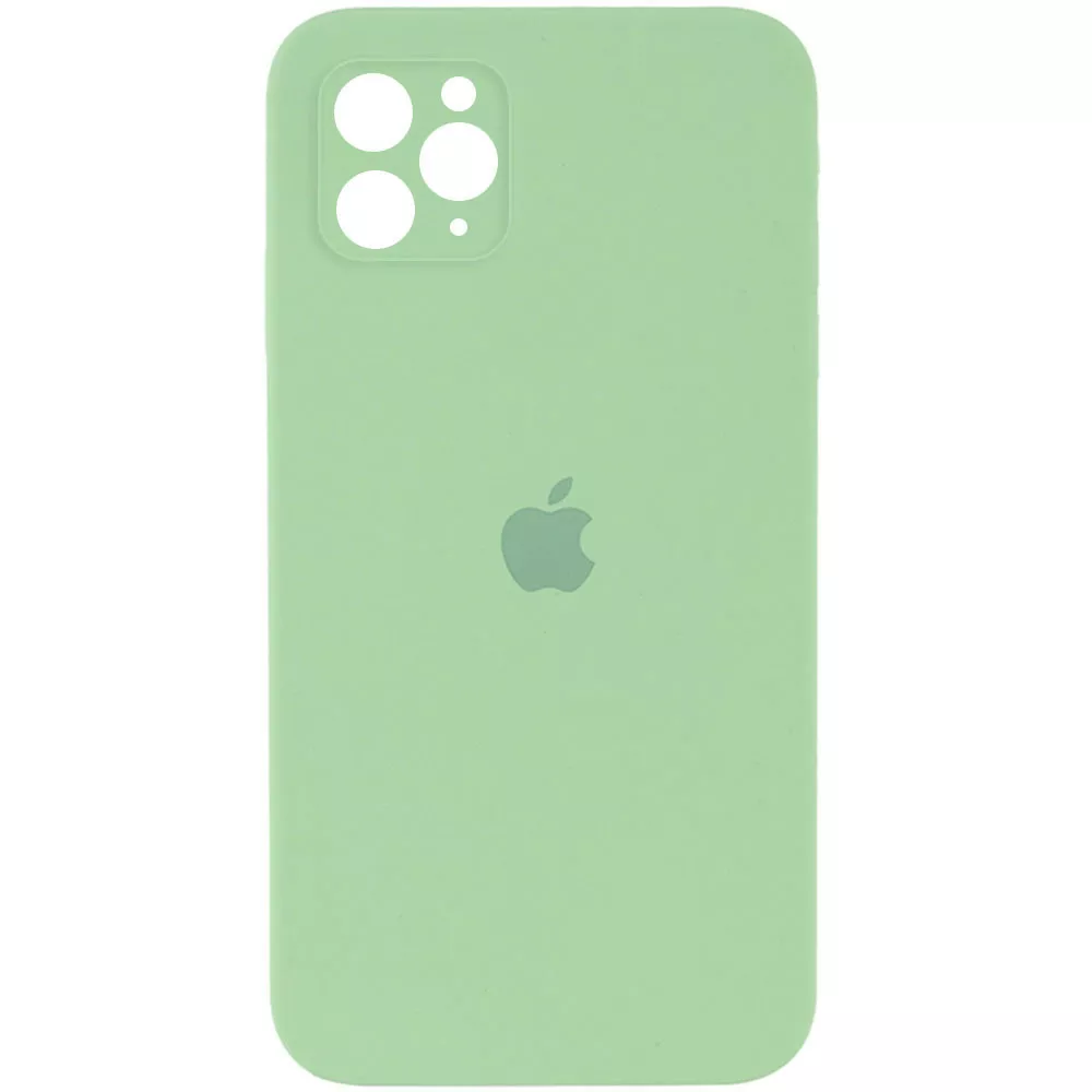 Чохол Silicone Case Full Camera Square для Apple iPhone 11 Pro Max Mint - фото 1