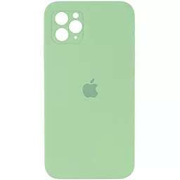 Чехол Silicone Case Full Camera Square для Apple iPhone 11 Pro Max Mint