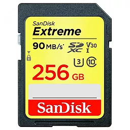 Карта памяти SanDisk SDXC 256GB Extreme Class 10 UHS-I U3 V30 (SDSDXVF-256G-GNCIN)