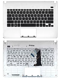 Клавіатура для ноутбуку Asus X301A з топ панеллю біла
