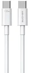Кабель WK WDC-175 USB Type-C - Type-C 120w 5a 1.2м PD cable White - фото Кабель WK WDC-175 USB Type-C - Type-C 120w 5a 1.2м PD cable White