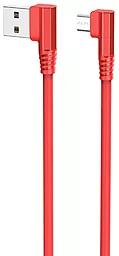 Кабель Hoco U83 Puissant Silicone USB-A - micro USB 12w 2.4a 1.2м cable Red - фото Кабель Hoco U83 Puissant Silicone USB-A - micro USB 12w 2.4a 1.2м cable Red