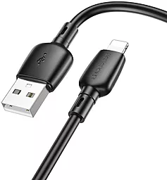 Кабель Borofone BX93 USB-A - Lightning 12w 2.4a 1м cable Black - мініатюра 2 Кабель Borofone BX93 USB-A - Lightning 12w 2.4a 1м cable Black - мініатюра 2