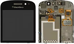 Дисплей Blackberry Q10 (SQN100-1, SQN100-3, SQN100-5) с тачскрином и рамкой, Black - миниатюра 1