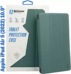 Чехол для планшета BeCover Direct Charge Pen с креплением Apple Pencil для Apple iPad Air 5 (2022) 10.9" Dark Green (708776) - фото Чехол для планшета BeCover Direct Charge Pen с креплением Apple Pencil для Apple iPad Air 5 (2022) 10.9" Dark Green (708776)
