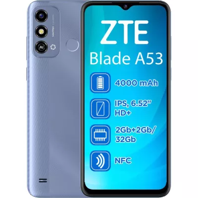 Смартфон ZTE Blade A53 2/32GB Blue - фото 1