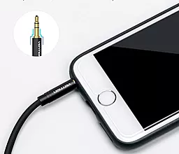 Аудио кабель Vention AUX mini Jack 3.5 mm M/M 1 м black (BAKBF-T) - миниатюра 4
