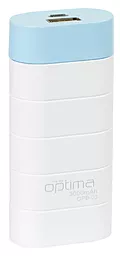 Повербанк Optima Promo Series OP-3 3000mAh White/Blue - фото Повербанк Optima Promo Series OP-3 3000mAh White/Blue