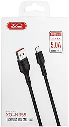 Кабель USB XO NB55 5A Lightning Cable Black - миниатюра 3