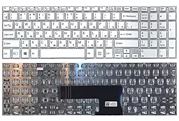 Клавіатура для ноутбуку Sony FIT 15 SVF15 з підсвіткою Light без рамки біла