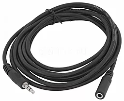 Аудіо подовжувач Voltronic AUX mini jack 3.5 мм M/F cable 0.5 м black (YT-AUXCCA(M) / (F)-1.0-B)