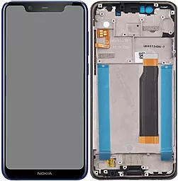 Дисплей Nokia 5.1 Plus, X5 2018 + Touchscreen with frame (original) Blue