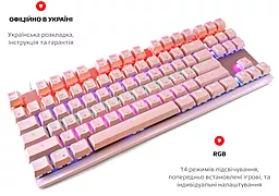 Клавіатура Motospeed K82 Hot-Swap Outemu Red USB Pink (mtk82phsr) - мініатюра 5