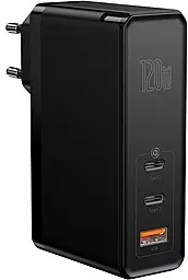 Уцінений мережевий зарядний пристрій з підтримкою швидкої зарядки Baseus GaN Mini 120W 2xUSB Type-C/USB Port Black (CCGAN-J01)