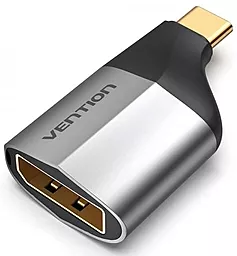 Видео переходник (адаптер) USB Type-C - DisplayPort v1.2 4k 60hz black/silver (TCCH0) Vention - фото Видео переходник (адаптер) USB Type-C - DisplayPort v1.2 4k 60hz black/silver (TCCH0) Vention