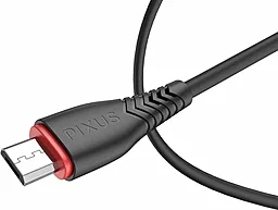 Кабель Pixus Start USB-A - micro USB 12w 2.4a 1м cable Black (4897058531374) - миниатюра 2