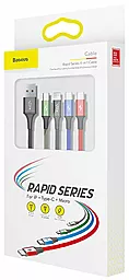 Кабель USB Baseus Rapid 18w 3.5 4-in-1 USB to micro USB/Type-C/Type-C/Lightning Cable black (CA1T4-B01) - миниатюра 4