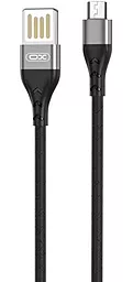 Кабель XO NB188 Double-sided USB-A - micro USB 12w 2.4a 1м cable Black - фото Кабель XO NB188 Double-sided USB-A - micro USB 12w 2.4a 1м cable Black