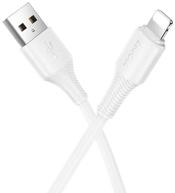 Кабель Hoco X120 USB-A - Lightning 12w 2.4a 1м cable White - фото 3