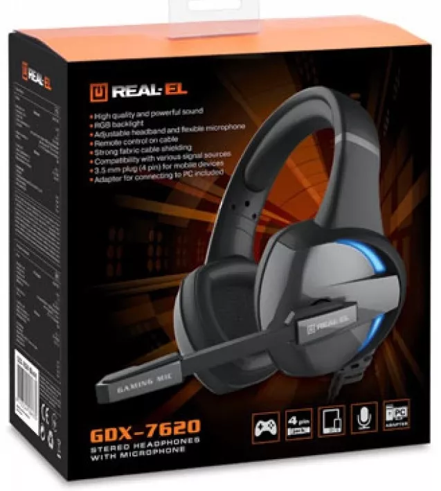 Навушники REAL-EL GDX-7620 Black - фото 9