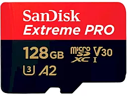 Карта памяти SanDisk 128 GB microSDXC UHS-I U3 Extreme Pro + SD Adapter SDSQXCD-128G-GN6MA