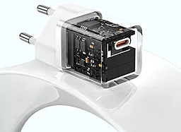 Сетевое зарядное устройство Baseus Fast Charger GaN5 30W USB-C White (CCGN070502) - миниатюра 6