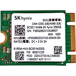 Накопичувач SSD Hynix BC501 256 GB (HFM256GDGTNG-83A0A)