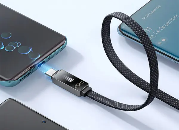 Кабель McDodo LED Display USB Type-C - Type-C 100w 5a 1.2м PD cable Black (CA-4470) - фото 5