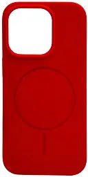 Чехол Silicone Case Full Fine Ring MagSafe для Apple iPhone 14 Pro Max Red - фото Чехол Silicone Case Full Fine Ring MagSafe для Apple iPhone 14 Pro Max Red