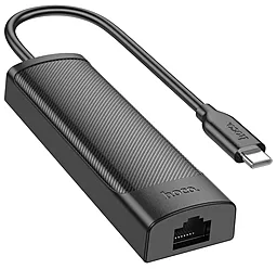 Мультипортовый USB Type-C хаб Hoco 4-in-1 black
