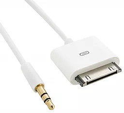 Аудио кабель ExtraDigital Aux mini Jack 3.5 mm - Apple 30-pin M/M Cable 1.5 м белый (KBA1653)