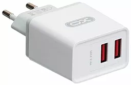Сетевое зарядное устройство XO L31 2.4a 2xUSB-A ports charger white - фото Сетевое зарядное устройство XO L31 2.4a 2xUSB-A ports charger white
