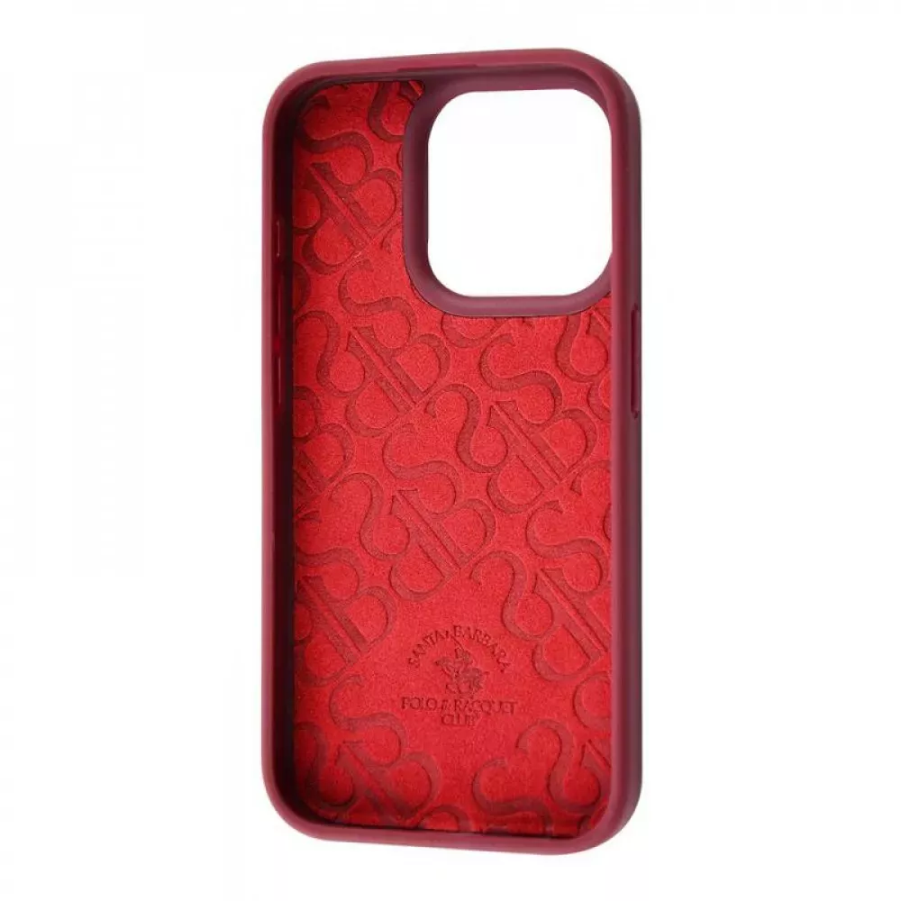 Чехол Santa Barbara Polo and Racquet Club Knight Leather Case для Apple iPhone 15 Plus  Red - фото 2