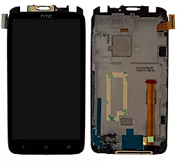 Дисплей HTC One X, One XL (S728e) з тачскріном і рамкою, Black - фото Дисплей HTC One X, One XL (S728e) з тачскріном і рамкою, Black