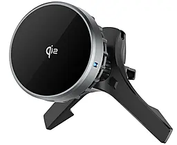 Держатель магнитный, с беспроводной зарядкой WIWU CH-319 Qi2.0 Car Wireless Charger Black - фото Держатель магнитный, с беспроводной зарядкой WIWU CH-319 Qi2.0 Car Wireless Charger Black